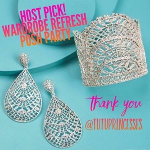 :: Stella & Dot Silver Thea Lace Cuff